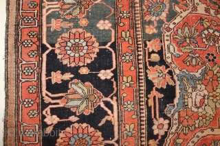 This is a so called Mohtasham Kashan rug, all good colours, and lots of them, and superb wool. This is either a copy of a Mohtasham rug or a early original one,  ...