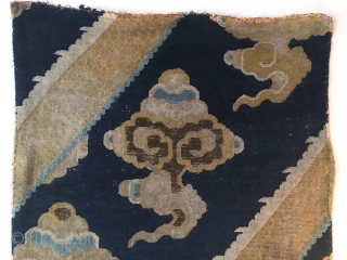 Early 18th c Ning Xia pillar rug fragment with great charisma. in two parts and missing its head.               