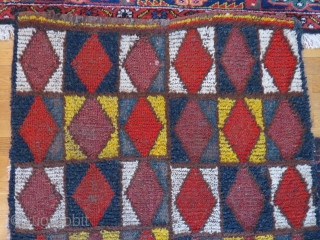 Old Central Asian sleeping rug, 228x99 cm. I´m not sure about the colours, there could be some chemicals in some of them. Some wear, but a very nice good looking rug.  