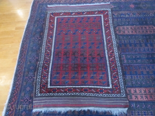 Baluch rug, first third 20th c. 121x91 cm. Lovely colours like some dark eggplant and very nice wool and good condition. Even if it´s not the oldest seen, this is a gem. 