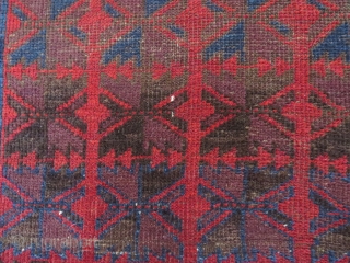 Baluch rug, first third 20th c. 121x91 cm. Lovely colours like some dark eggplant and very nice wool and good condition. Even if it´s not the oldest seen, this is a gem. 