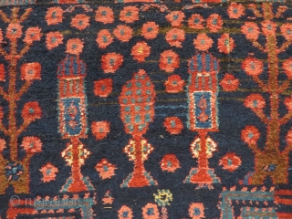 NW Persian tree rug, 1910-1930, probably Kurdish and perhaps Kolyai, 186x138 cm. cotton warps, very good condition and nice colours. Sides looks original.          