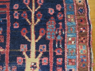 NW Persian tree rug, 1910-1930, probably Kurdish and perhaps Kolyai, 186x138 cm. cotton warps, very good condition and nice colours. Sides looks original.          