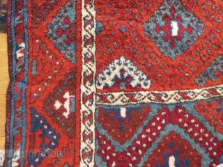 Antique East Anatolian rug in good condition, some small repairs and minor mothing. 250x127 cm. Long shiny wool and nice colours.            