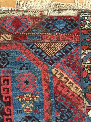 Antique East Anatolian divan rug fragment, 1850-1890, 218x96 cm. Nice colours as is but they will be even better after a wash.           