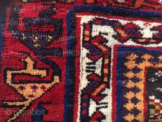 Antique or very close to be Luri rug in good clean condition and with nice wool and colours. Rug is 254x138 cm, ends are fine and the sides are partly restored.  