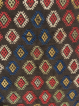 Antique verneh cower woven in one piece, probably Karabagh, Azerbaijan 1880-1910. All colours are organic and it has minor wear in the middle. A splendid piece.       