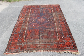 So called Timuri, main carpet, 230x170 cm. A lot of good pile but partially hard wear. All good colours, nice wool and some corrosion. A very interesting rug for little money.  