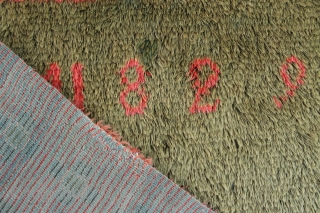 Antique rya, or riya, rug, dated A N 1829, the N is turned around, so it may be a Russian letter, or just a misstake, perhaps it was ment to be ANO?  ...