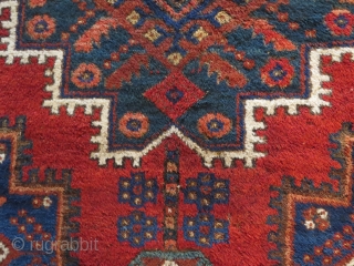 So called Outback Afshar, early 20th. c. Ex Thomas Cole rug, 178x165cm. good condition and very nice colours. Cotton warps and very minor wear and one lazy line.     