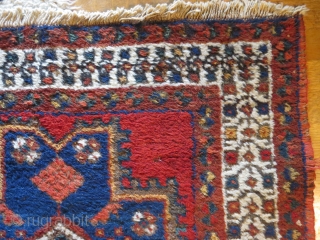 So called Outback Afshar, early 20th. c. Ex Thomas Cole rug, 178x165cm. good condition and very nice colours. Cotton warps and very minor wear and one lazy line.     