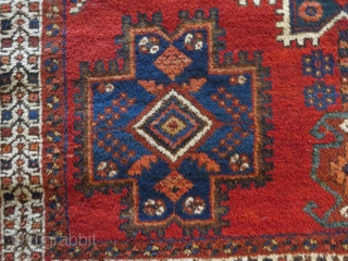 So called Outback Afshar, early 20th. c. Ex Thomas Cole rug, 178x165cm. good condition and very nice colours. Cotton warps and very minor wear and one lazy line.     