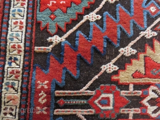 Karabagh rug, early 20th. c. 189x113 cm. Good condition, corrosive black and a couple of syntetic reds.
Rug is washed.              