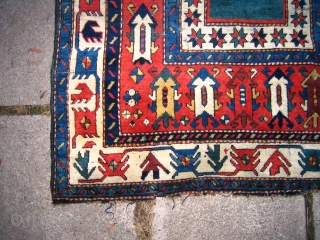 Last third 19th c. rug. 192x195 cm.
This is perhaps a non Talish plain field Caucasian rug, belonging to a small group.
Or maybe this is a younger version of such a rug, since  ...