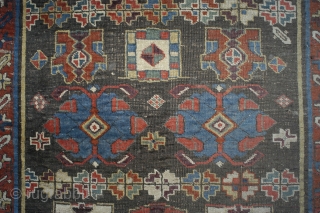 Azerbaijan first half 19th century, 120x410 cm. related to a rug published by Eberhart Herrmann, Seltene Orientteppiche v, München, 1983, side 102, picture 48. Exiting rug in not so bad condition for  ...