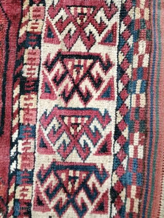 Antique square Turkmen kysil ayak mid 19th main carpet.

220x260                        