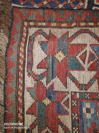 Antique fachralou kazak rug
 Mid 19th
Full pile. One old repair
180x120                       