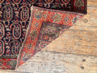 Antique mishan malayer 160x90cm.
End of 19th. Full pile. 
Great vegetable colors. Natural orange and pink dyes.
                 