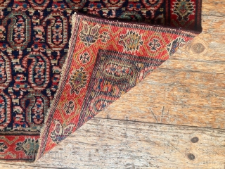Antique mishan malayer 160x90cm.
End of 19th. Full pile. 
Great vegetable colors. Natural orange and pink dyes.
                 