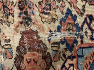 A fine Sultanabad Antique Rug circa 1890 8' x 12'6 in need of restoration.ref 4662                  