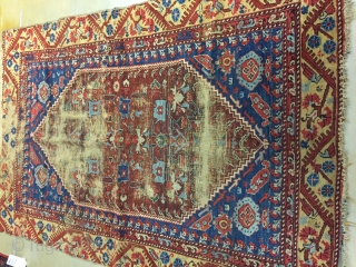 Turkish Konya rug  3'11 x 5'11  ref.1056  For more information please call us +1 212-532-5111               