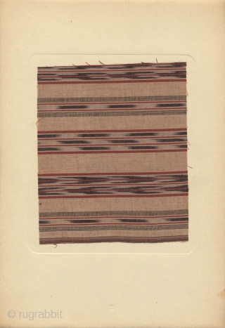 Japanese portfolio Shumi no teori momengire with 40 samples of handmade cotton textile tipped-in on cardboard, many ikat (kasuri) samples. Edited by the Society of reserch on handmade cotton textile and published  ...