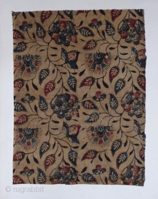 A collection made in Japan of fifteen large textile fragments mounted on cards 48x37 cm.
Including about nine large Indonesian batik fragments, eleven examples of Indian saraza and some western textiles used in  ...