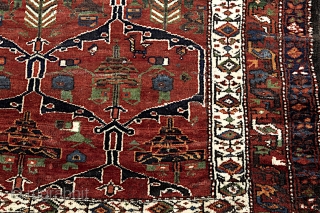 Luristan Gallery Rug-- 5 ft 6 in x 9ft 9in. Southwest Persia. Dark brown wool foundation. Decorative tribal piece with soft colors. Lot 524 https://www.invaluable.com/auction-lot/antique-luristan-tribal-gallery-carpet-359433AB74. To be auctioned Saturday, 10 AM CST.  ...