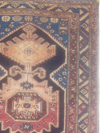 A semi-antique Zanjan rug. Measuring 2.11m x 1.32m.                         