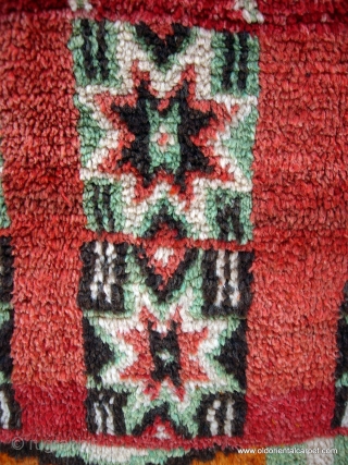 MOROCCAN BERBER ANTI ATLAS RUG from the little known Beni Yacoub group near the town of Tata in the area known as pre-Sahara. This is an old and impeccable rug displaying the  ...