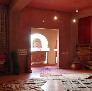 It takes some minutes for the eyes to adjust from the searing mid-day sun to the cool, dark interiors of this centuries old traditional house on the plains of Marrakech. Houses were  ...