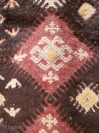 MOROCCAN HIGH ALAS BERBER CARPET. This is a superb and rare example from the Ait Zenaga Berbers and is among the oldest carpets I have. The condition is excellent with original ends  ...