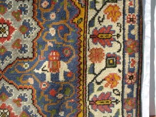 SEMI-ANTIQUE EUROPEAN RUG.  The exact origin is a mystery (Any help and comments much appreciated) but I think it may well be english and dates from the early 20th century. The  ...