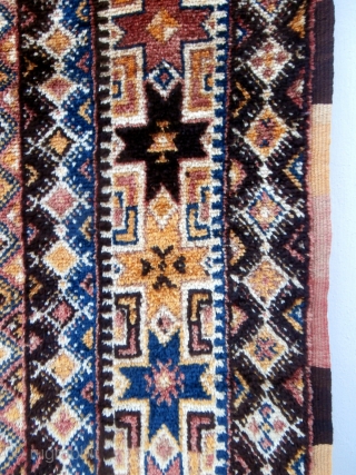 MOROCCAN HIGH ATLAS CARPET which is exceptionally large and originates from the Ait Tamassine Berbers of the High Atlas between Marrakech and the pre Sahara. It is about 60 years old and  ...