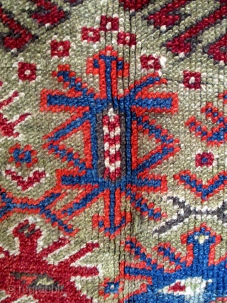 ANTIQUE ANATOLIAN DOCEMALTI RUG from the southern region of Turkiyhe. The rug has warps and wefts of wool and a lustrous pile with glowing colours. It is intact and has broad kilim  ...