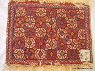 PERSIAN LURI BAG FACE / ARTIFACT which is antique, intact, has full pile and is in excellent condition. The wools are lustrous and silky and the colours have great depth. It is  ...