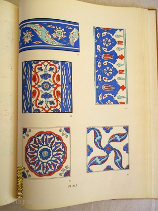 OLD TEXT BOOK OF ANTIQUE CERAMIC TILES which is an encylopaedic source of this subject. It was written by Tahsin Oz, former curator of the Topkapi Saray Museum in Istanbul. It has  ...