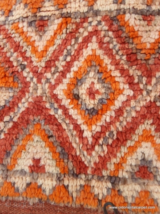 MOROCCAN MIXED TECHNIQUE FLAT WEAVE/KILIM OR "HANBEL". This rare, old hanbel or cover is from the region of Rehamna in the plains of Marrakech. This land lies between that city and extends  ...