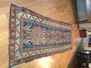 Antique Caucasian Talish Rug Runner 3'4' 'x 9'4'' Lenkoran dragon medallion design Circa 1875 Strikingly beautiful antique Caucasian Talish runner with classic “dragon” medallions from the Lenkoran area. 3 feet 4 inches  ...