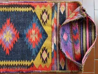 Florina district, West Macedonia, North Greece, circa 1890-1910: top quality pillow cover, double-face decoration, circa 109x41 cm, excellent condition. The central "eye of God" motifs represent the Trinity. This rare piece comes  ...