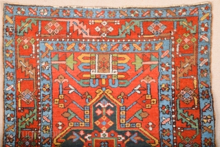 Late 19th Century Persian Karajah Rug It has happy colors and in good condition Size 106 x 135 cm              