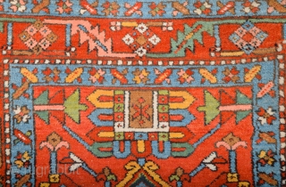 Late 19th Century Persian Karajah Rug It has happy colors and in good condition Size 106 x 135 cm              