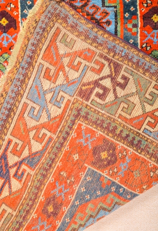 Middle of the 19th Century Persian Rare North-West Colorful Rug Size 117 x 214 cm It has great colors and rare border.           