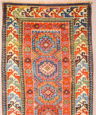 Middle of the 19th Century Persian Rare North-West Colorful Rug Size 117 x 214 cm It has great colors and rare border.           