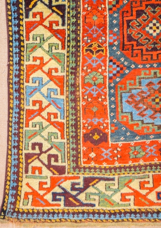 Middle of the 19th Century Persian Rare North-West Colorful Rug Size 117 x 214 cm It has great colors and rare border.           