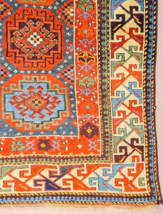 Middle of the 19th Century Persian Rare North-West Colorful Rug Size 117 x 214 cm It has great colors and rare border.           