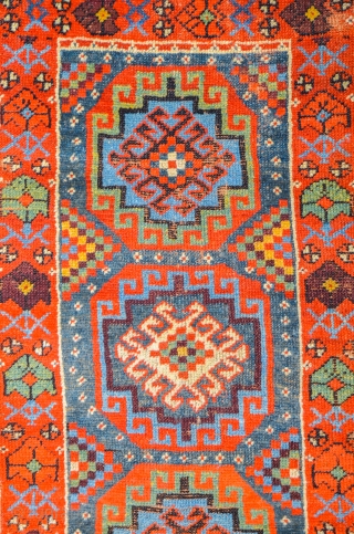 Middle of the 19th Century Persian Rare North-West Colorful Rug Size 117 x 214 cm It has great colors and rare border.           