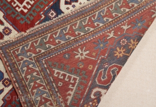 Mid. 19th Century Caucasian Cloudband Rug.It's in good condition.Size 120 x 220 Cm                    