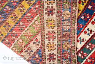 19th Century Colorful Caucasian Gendje Rug Size 105 x 183 Cm If You Need Any More Detail Or Information Please Let Me Know.          