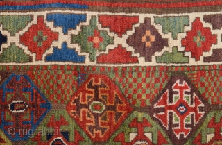 19th Century Really Colorful Unusual Nord-West Rug.It Has Perfect Pile Untouched One.Size 90 x 505 Cm                 